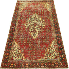 Handmade Vintage Persian Rug | 200 x 133 cm | 6'7" x 4'4" - Najaf Rugs & Textile