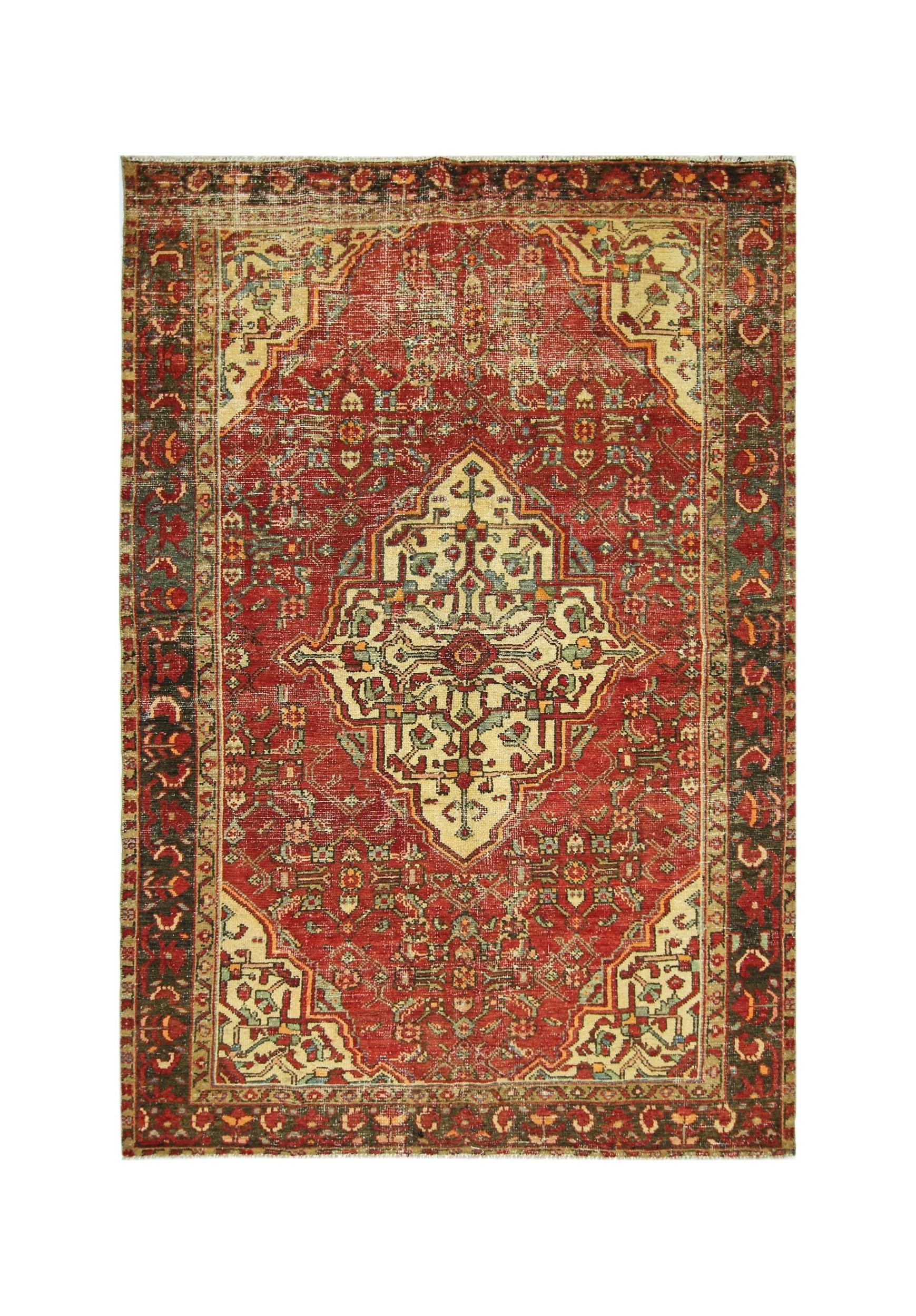 Vintage Persian Hossainabad Rug