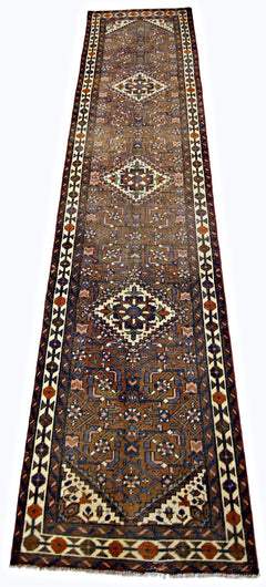 Handmade Vintage Persian Hallway Runner | 293 x 74 cm | 9'7" x 2'5" - Najaf Rugs & Textile