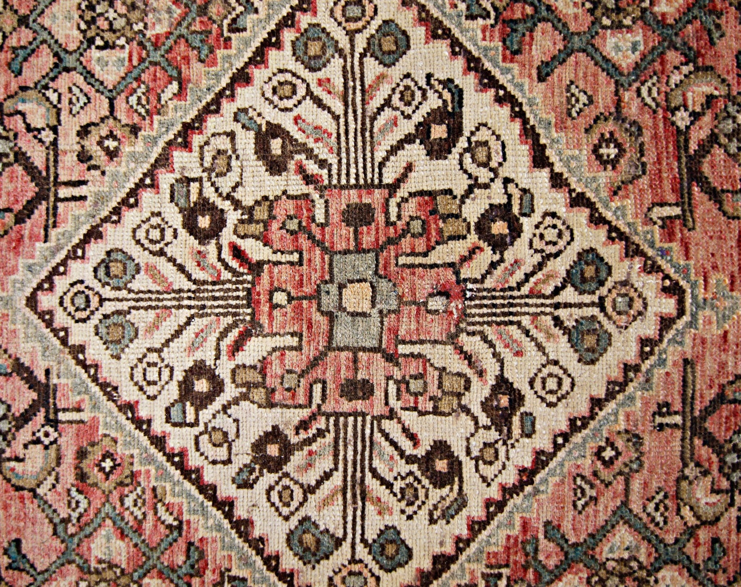 Handmade Vintage Persian Hamadan Hallway Runner | 309 x 117 cm | 10'2" x 3'10" - Najaf Rugs & Textile