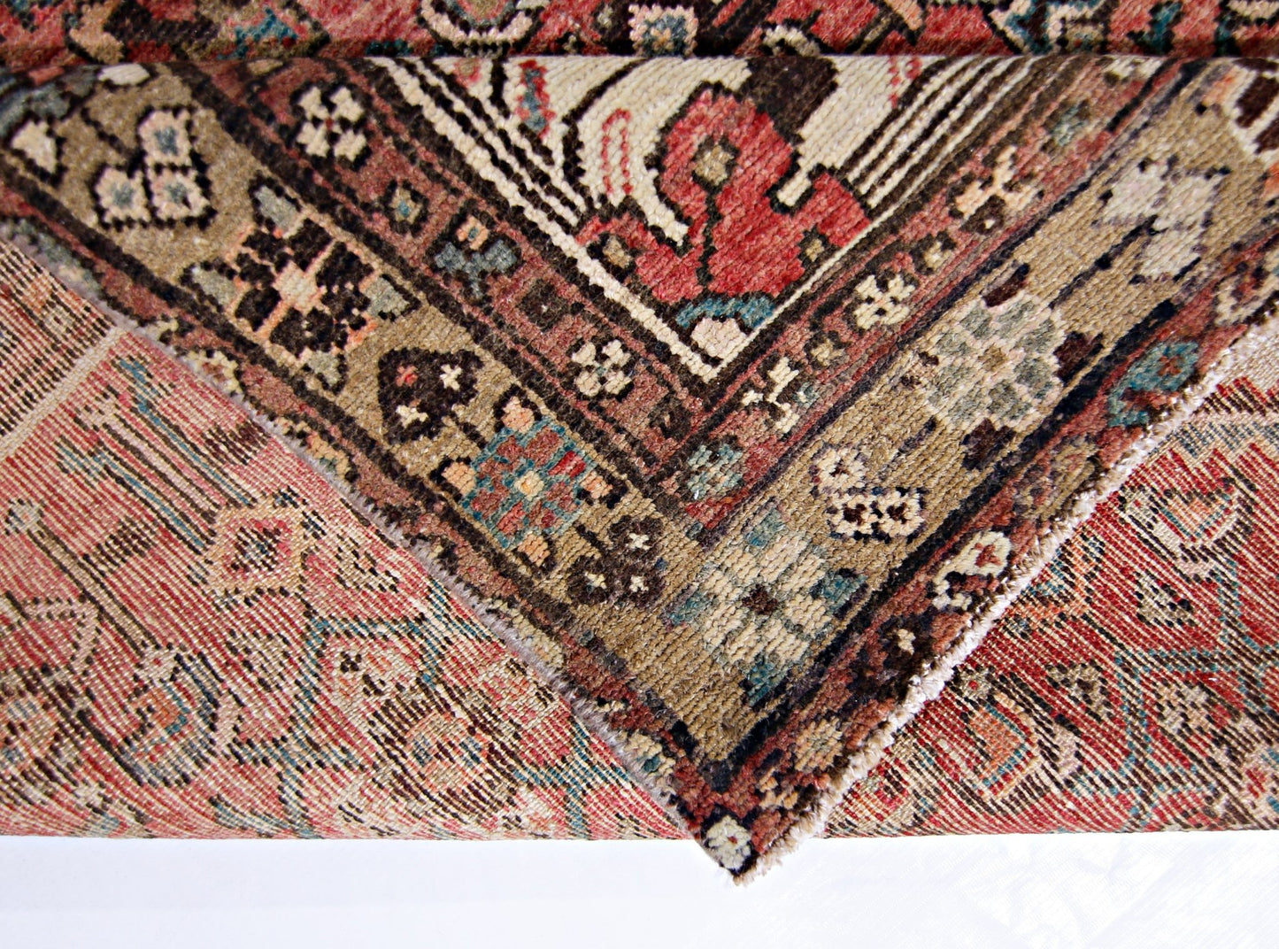 Handmade Vintage Persian Hamadan Hallway Runner | 309 x 117 cm | 10'2" x 3'10" - Najaf Rugs & Textile