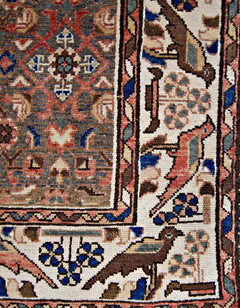 Handmade Vintage Persian Hallway Runner | 313 x 113 cm | 10'3" x 3'8" - Najaf Rugs & Textile
