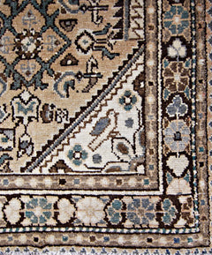 Handmade Vintage Persian Hallway Runner | 323 x 112 cm | 10'7" x 3'8" - Najaf Rugs & Textile
