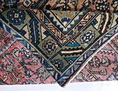 Handmade Vintage Persian Hossainabad Hallway Runner | 330 x 148 cm | 10'10" x 4'10" - Najaf Rugs & Textile