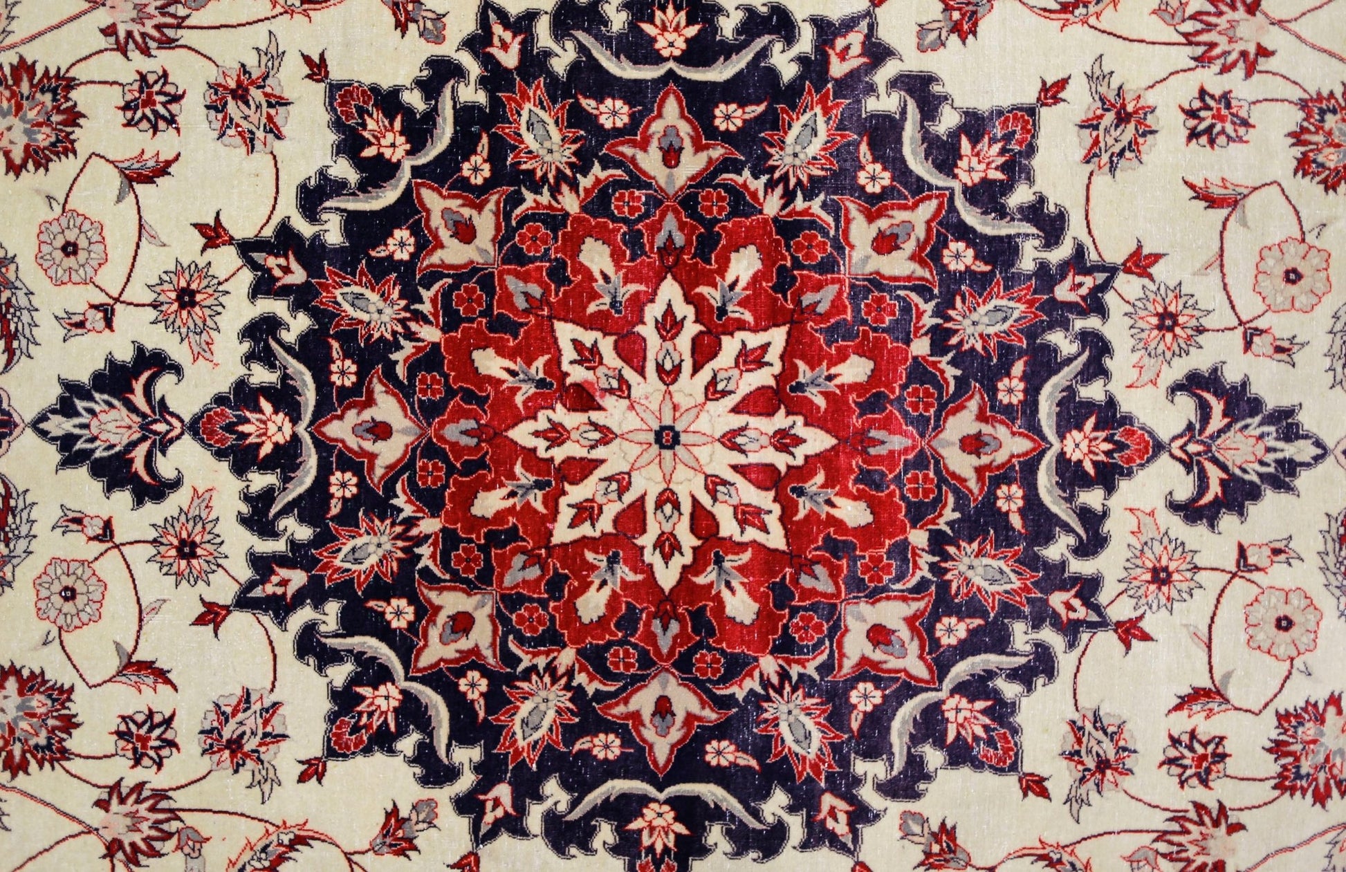 Handmade Vintage Traditional Pakistani Rug | 343 x 246 cm | 11'3" x 8'1" - Najaf Rugs & Textile