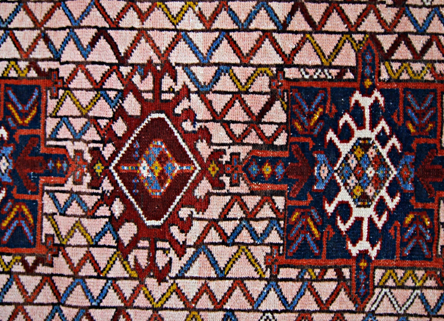 Handmade Vintage Persian Karaja Hallway Runner | 234 x 64 cm | 7'9" x 2'3" - Najaf Rugs & Textile