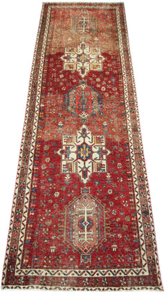 Handmade Vintage Persian Hallway Runner | 269 x 97 cm | 8'10" x 3'2" - Najaf Rugs & Textile