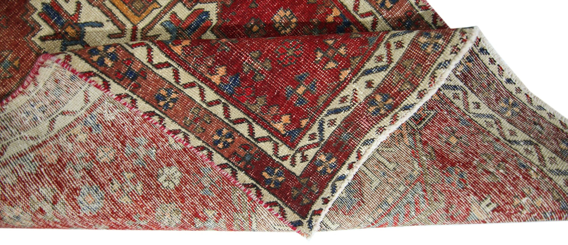 Handmade Vintage Persian Hallway Runner | 269 x 97 cm | 8'10" x 3'2" - Najaf Rugs & Textile