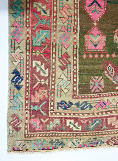 Handmade Vintage Persian Hallway Runner | 346 x 131 cm | 11'4" x 4'3" - Najaf Rugs & Textile