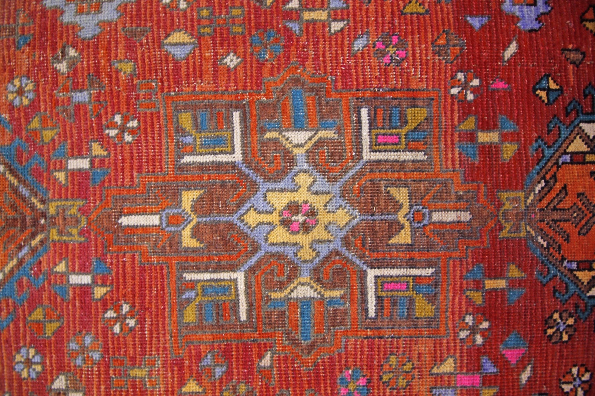 Handmade Vintage Persian Karaja Hallway Runner | 360 x 96 cm | 11'10" x 3'2" - Najaf Rugs & Textile