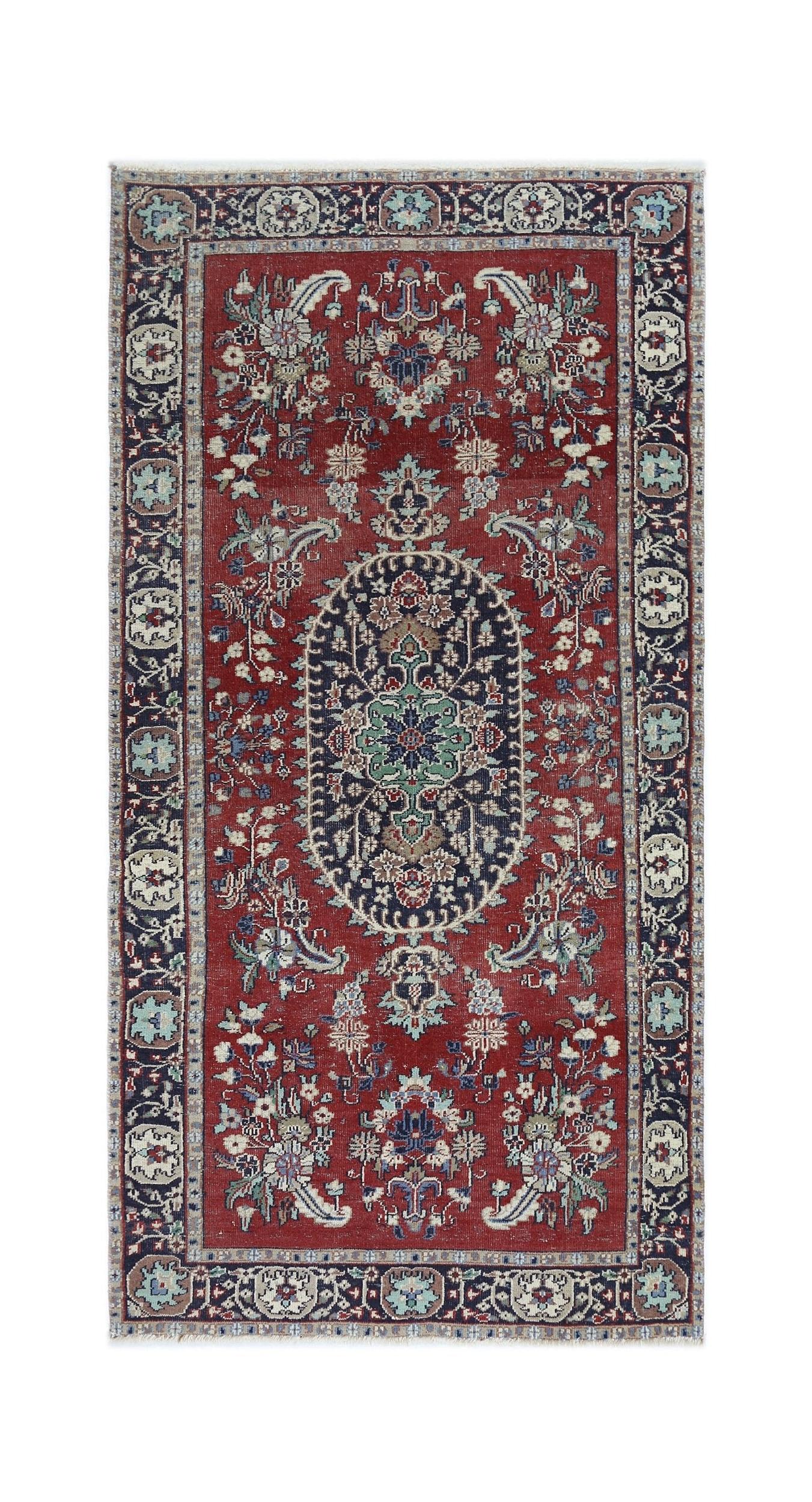 Vintage Persian Kashan Rug