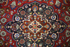 Handmade Vintage Persian Rug | 286 x 189 cm | 9'5" x 6'2" - Najaf Rugs & Textile