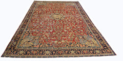 Handmade Vintage Persian Kashan Rug | 319 x 209 cm | 10'6" x 6'10" - Najaf Rugs & Textile