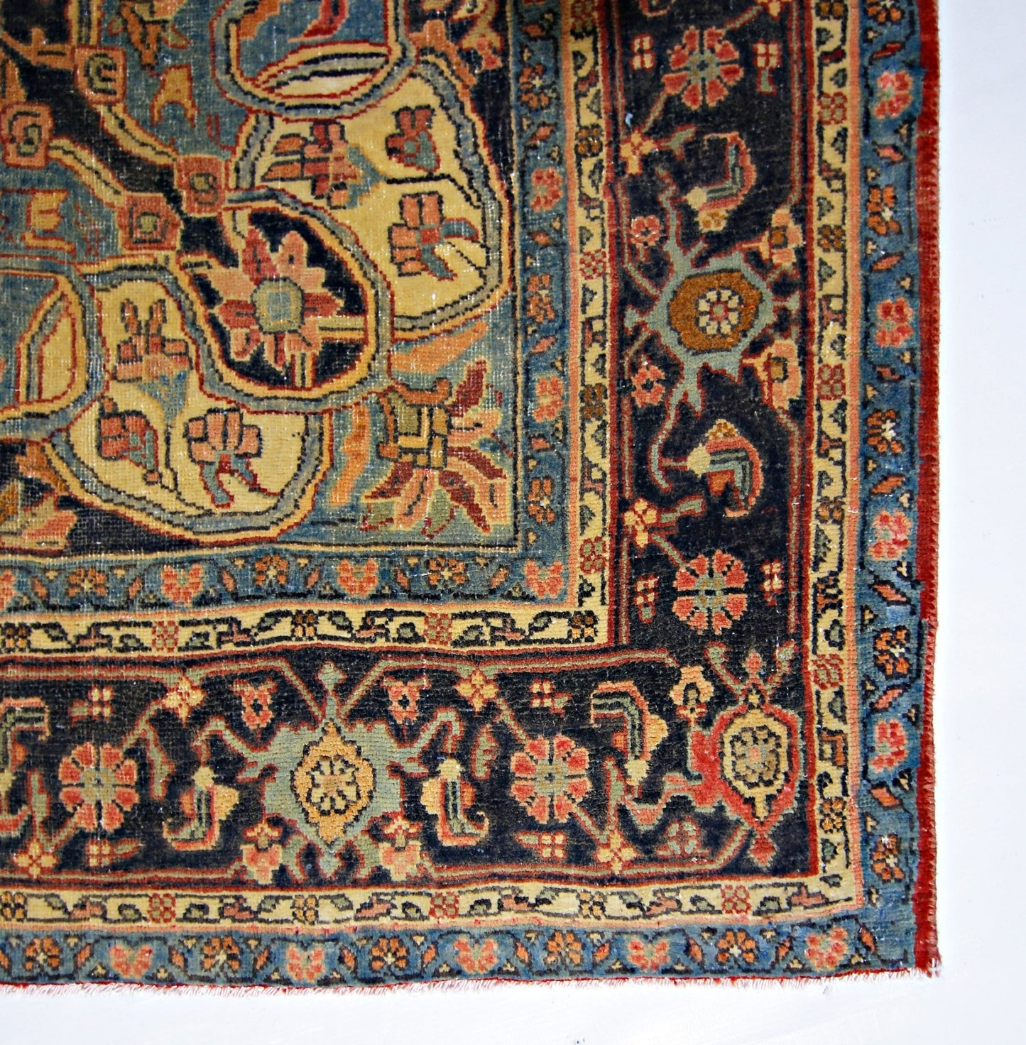 Handmade Vintage Persian Kashan Rug | 319 x 209 cm | 10'6" x 6'10" - Najaf Rugs & Textile