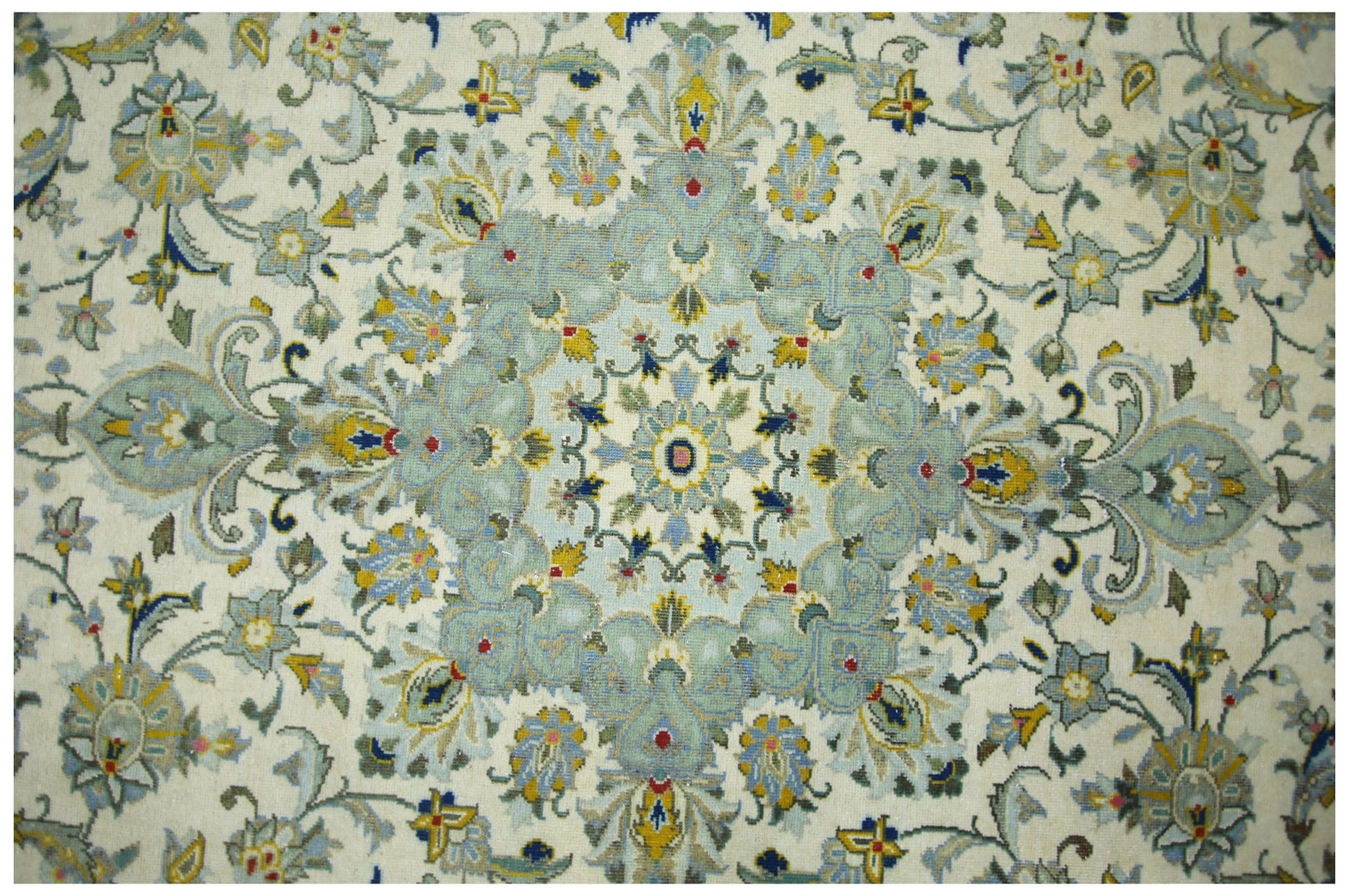 Handmade Vintage Persian Kashan Rug | 329 x 218 cm | 10'10" x 7'2" - Najaf Rugs & Textile