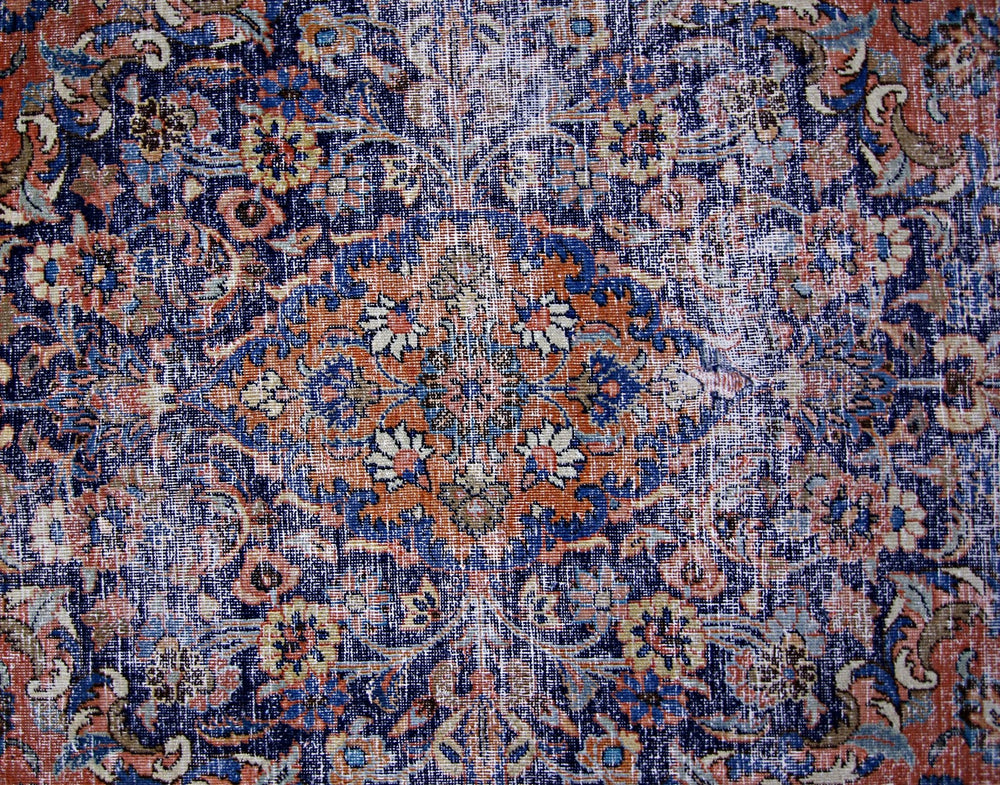 Vintage Persian Kashan Rug