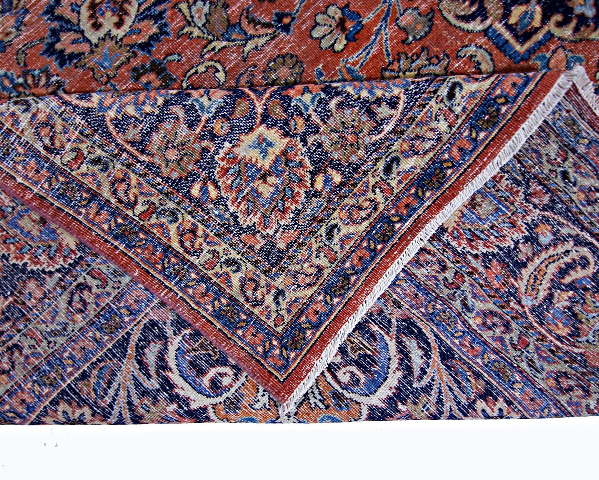 Handmade Vintage Persian Kerman Rug | 344 x 255 cm | 11'4" x 8'4" - Najaf Rugs & Textile