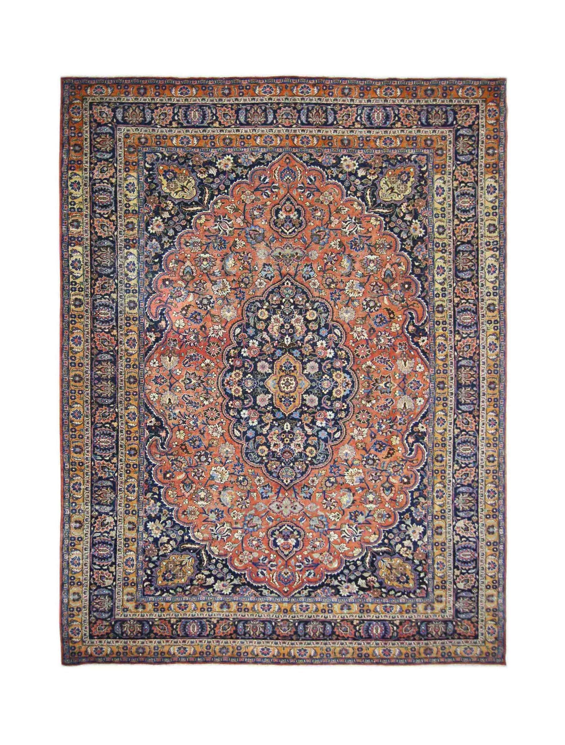 Vintage Persian Kashan Rug
