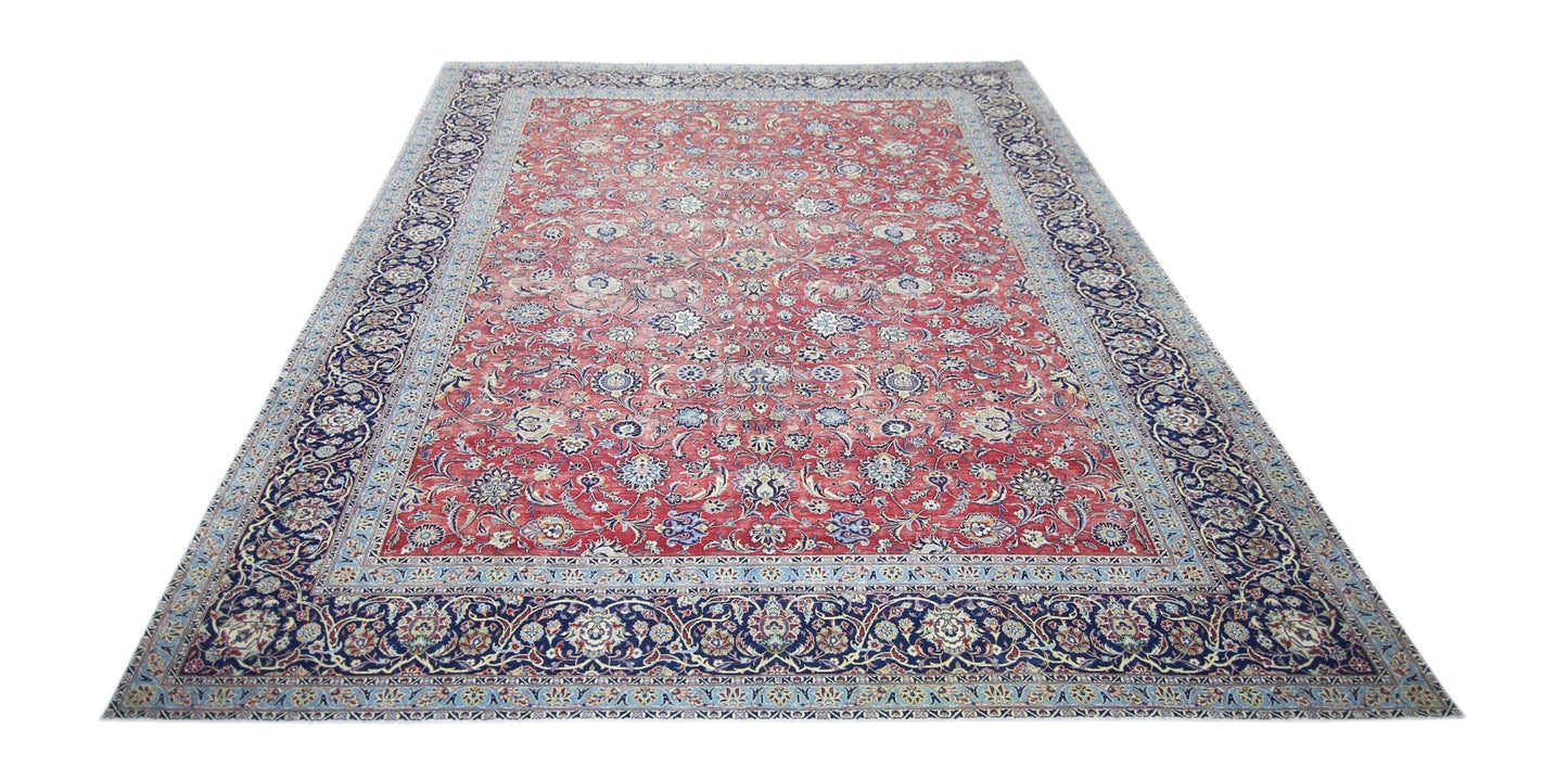 Handmade Vintage Persian Kerman Rug | 400 x 296 cm | 13'2" x 9'8" - Najaf Rugs & Textile