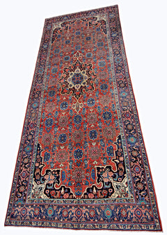 Handmade Vintage Persian Bidjar Hallway Runner | 315 x 134 cm | 10'4" x 4'5" - Najaf Rugs & Textile