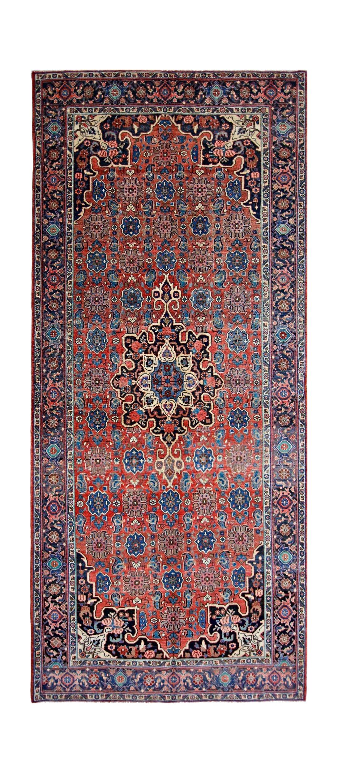 Vintage Persian Kashan Runner