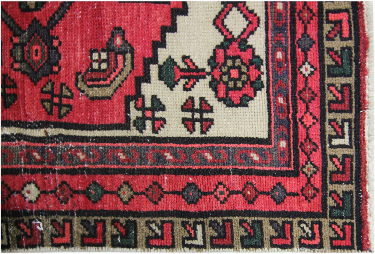 Handmade Vintage Persian Kerman Rug | 114 x 67 cm | 3'9" x 2'2" - Najaf Rugs & Textile