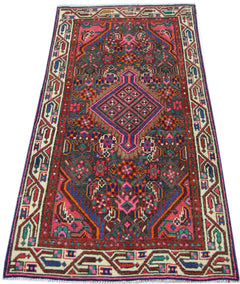 Handmade Vintage Persian Kerman Rug | 119 x 74 cm | 3'11" x 2'5" - Najaf Rugs & Textile