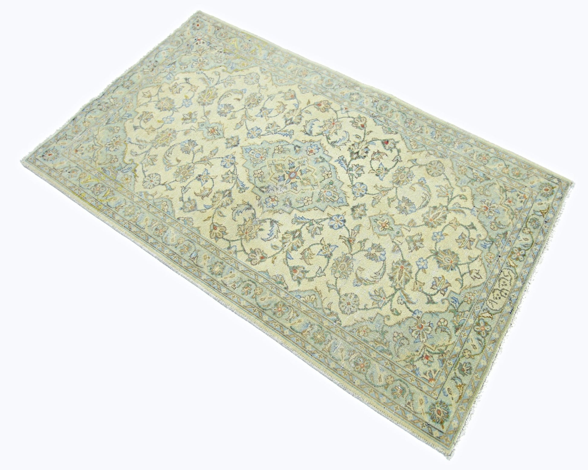 Handmade Vintage Persian Kerman Rug | 121 x 72 cm | 4' x 2'4" - Najaf Rugs & Textile