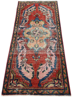 Handmade Vintage Persian Kerman Rug | 124 x 63 cm | 4'1" x 2'1" - Najaf Rugs & Textile
