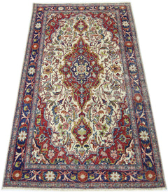 Handmade Vintage Persian Kerman Rug | 129 x 83 cm | 4'3" x 2'9" - Najaf Rugs & Textile