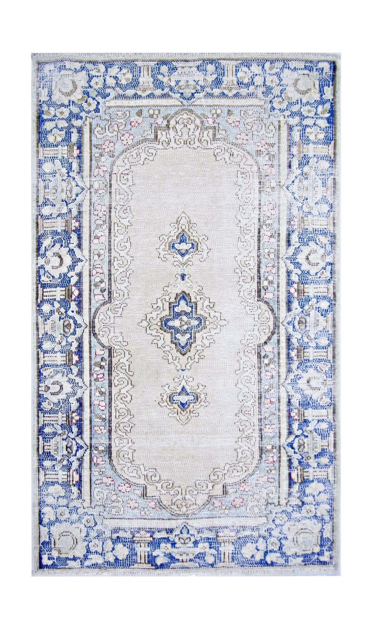 Handmade Vintage Persian Kerman Rug | 140 x 84 cm | 4'7" x 2'9" - Najaf Rugs & Textile