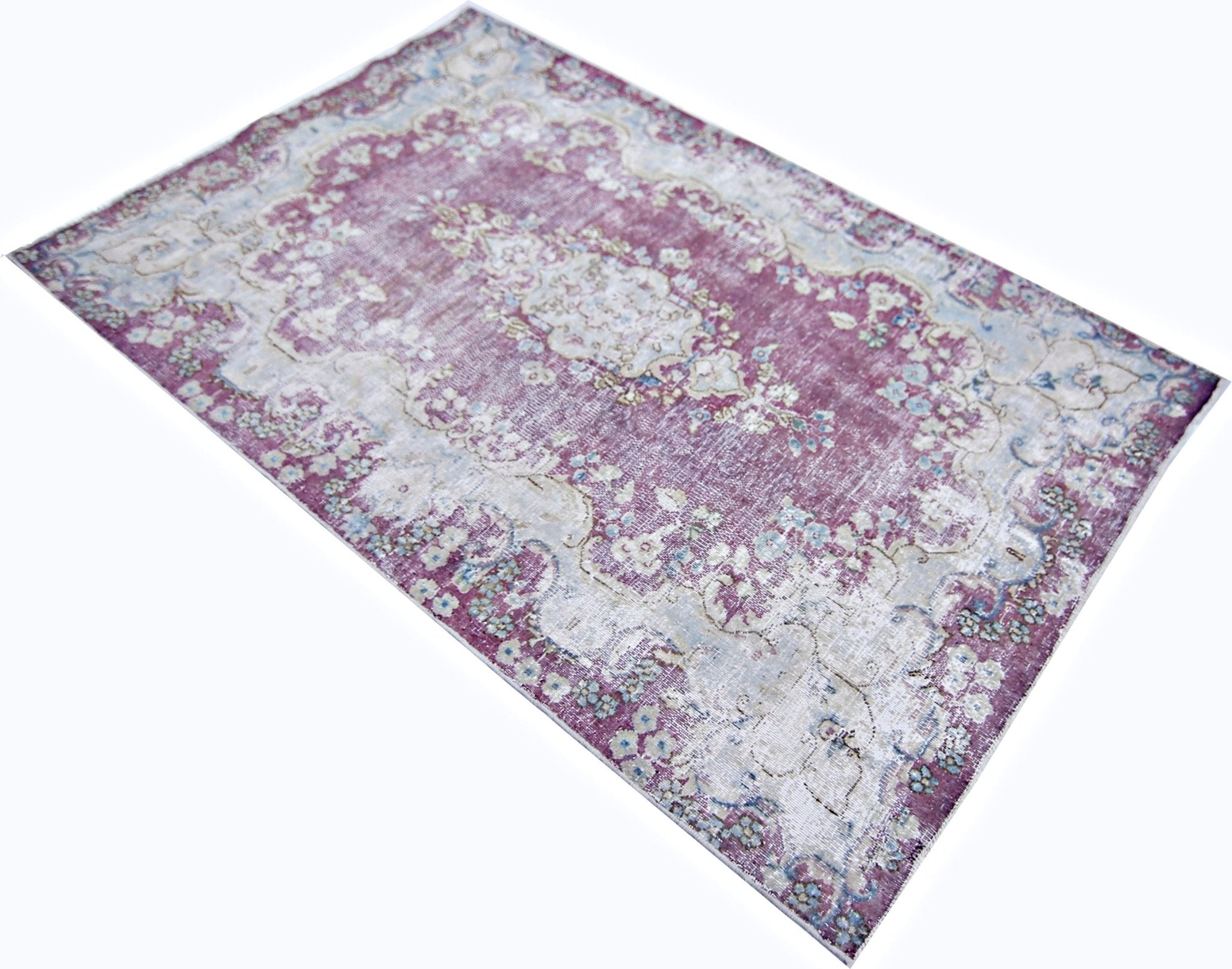 Handmade Vintage Persian Kerman Rug | 140 x 88 cm | 4'7" x 2'10" - Najaf Rugs & Textile