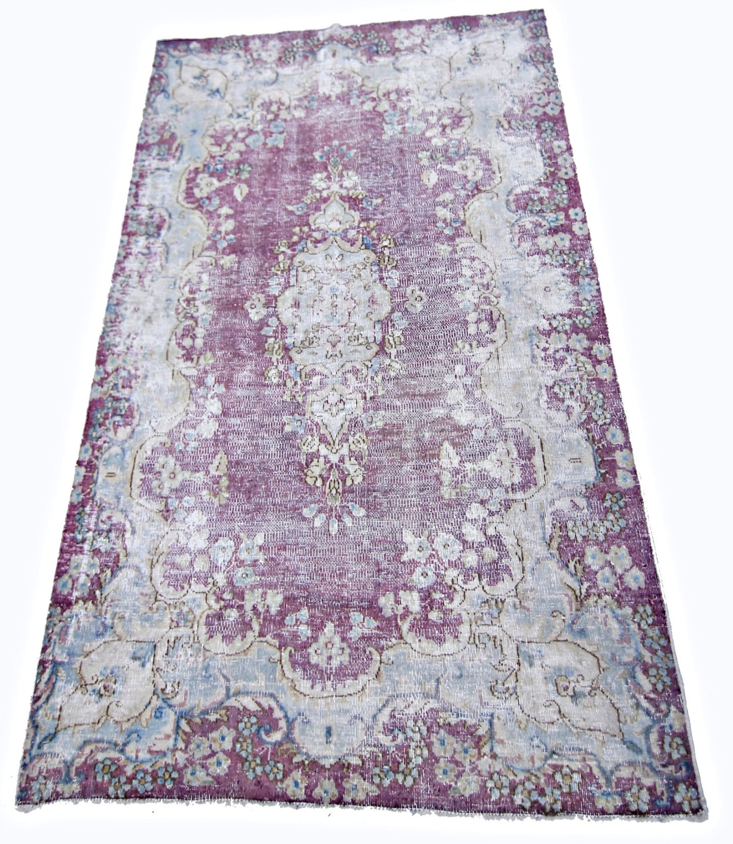 Handmade Vintage Persian Kerman Rug | 140 x 88 cm | 4'7" x 2'10" - Najaf Rugs & Textile
