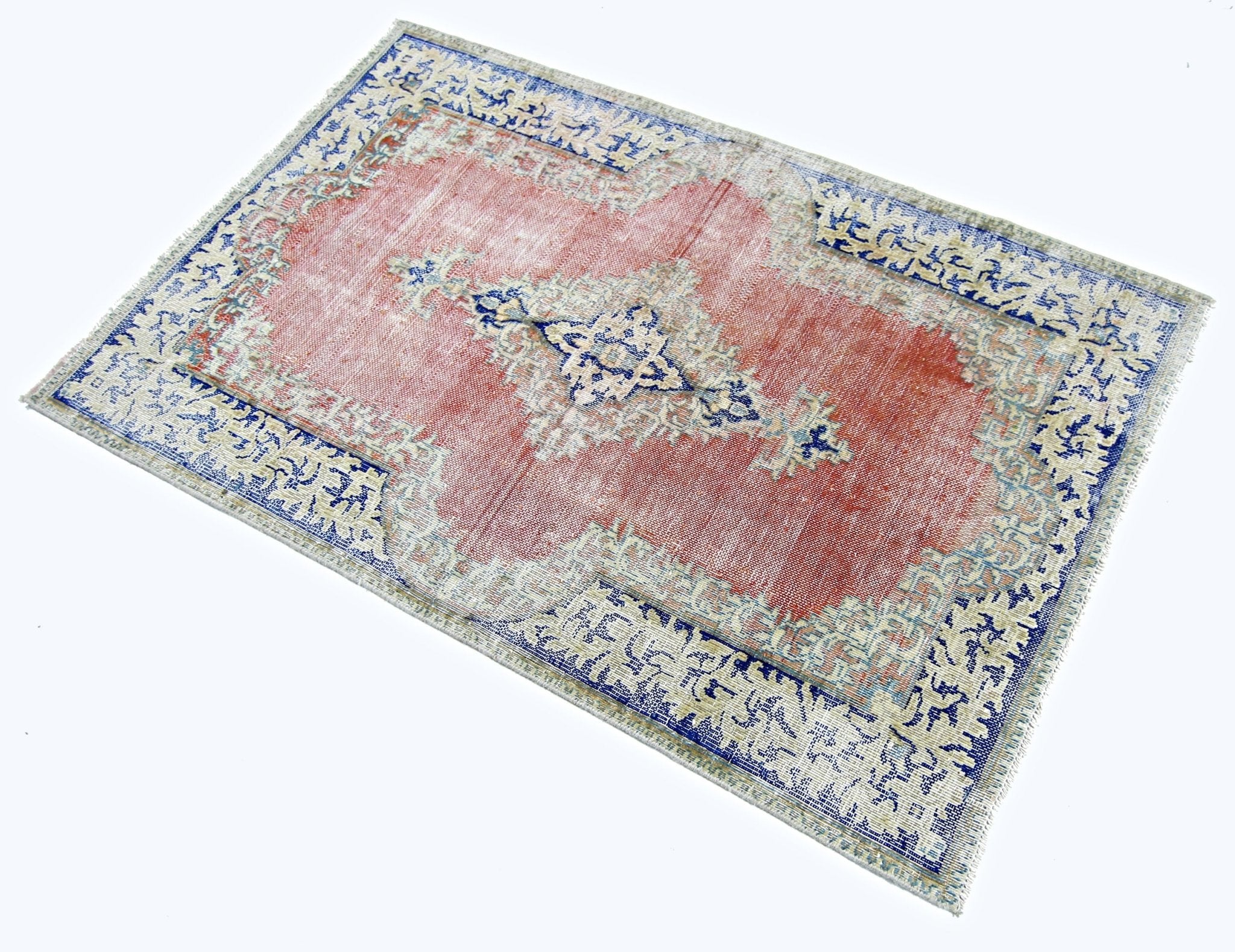 Handmade Vintage Persian Kerman Rug | 140 x 89 cm | 4'7" x 2'11" - Najaf Rugs & Textile
