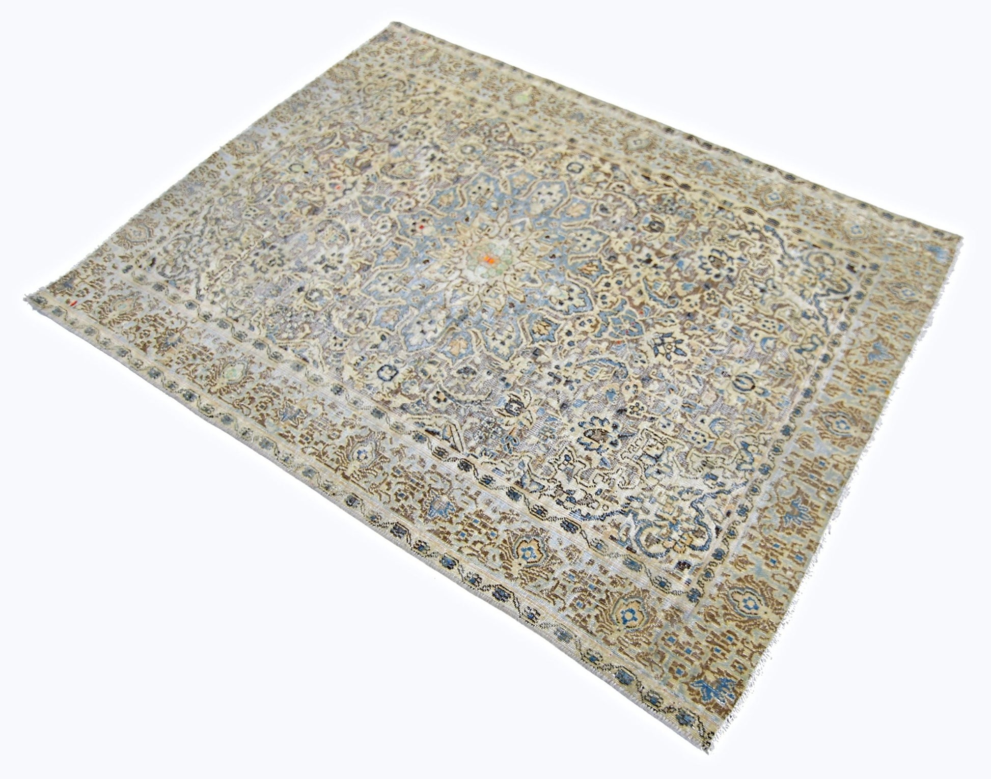 Handmade Vintage Persian Kerman Rug | 144 x 101 cm | 4'9" x 3'4" - Najaf Rugs & Textile