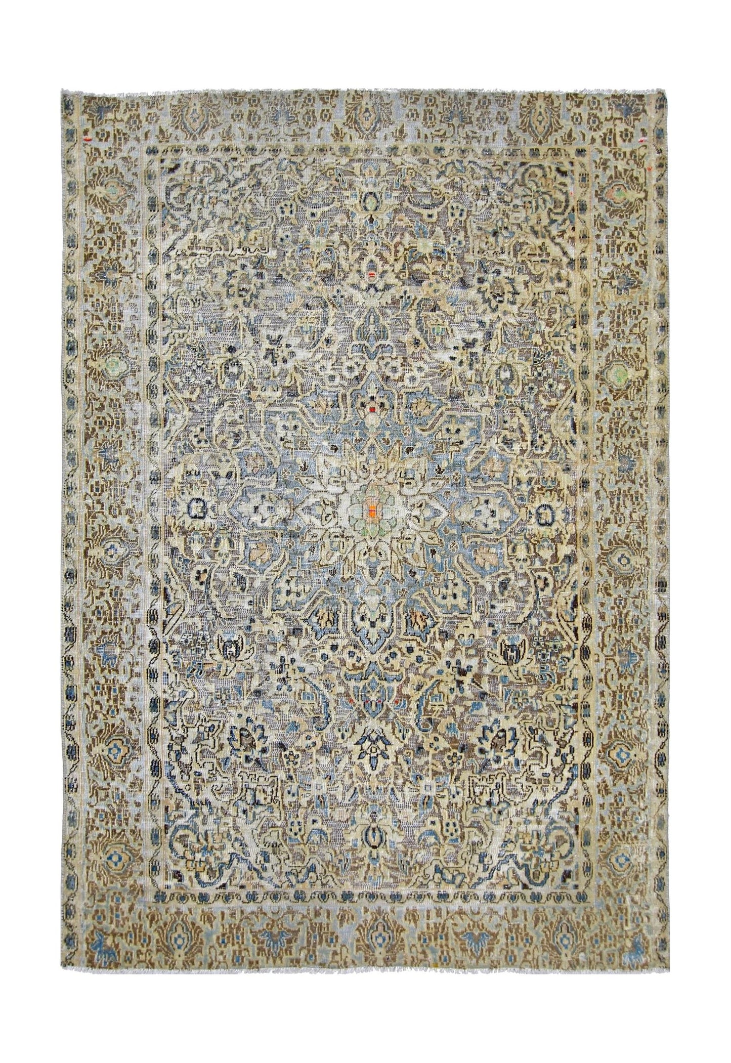 Handmade Vintage Persian Kerman Rug | 144 x 101 cm | 4'9" x 3'4" - Najaf Rugs & Textile