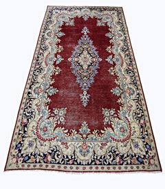 Handmade Vintage Persian Kerman Rug | 152 x 88 cm | 5' x 2'11" - Najaf Rugs & Textile