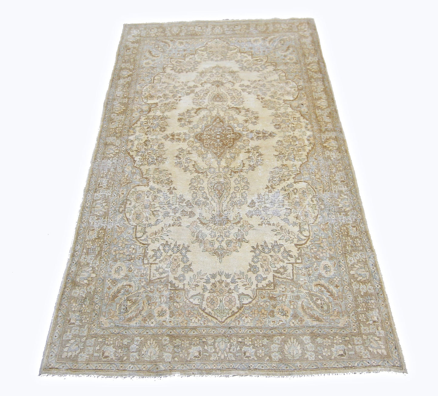 Handmade Vintage Persian Kerman Rug | 159 x 92 cm | 5'2" x 3' - Najaf Rugs & Textile