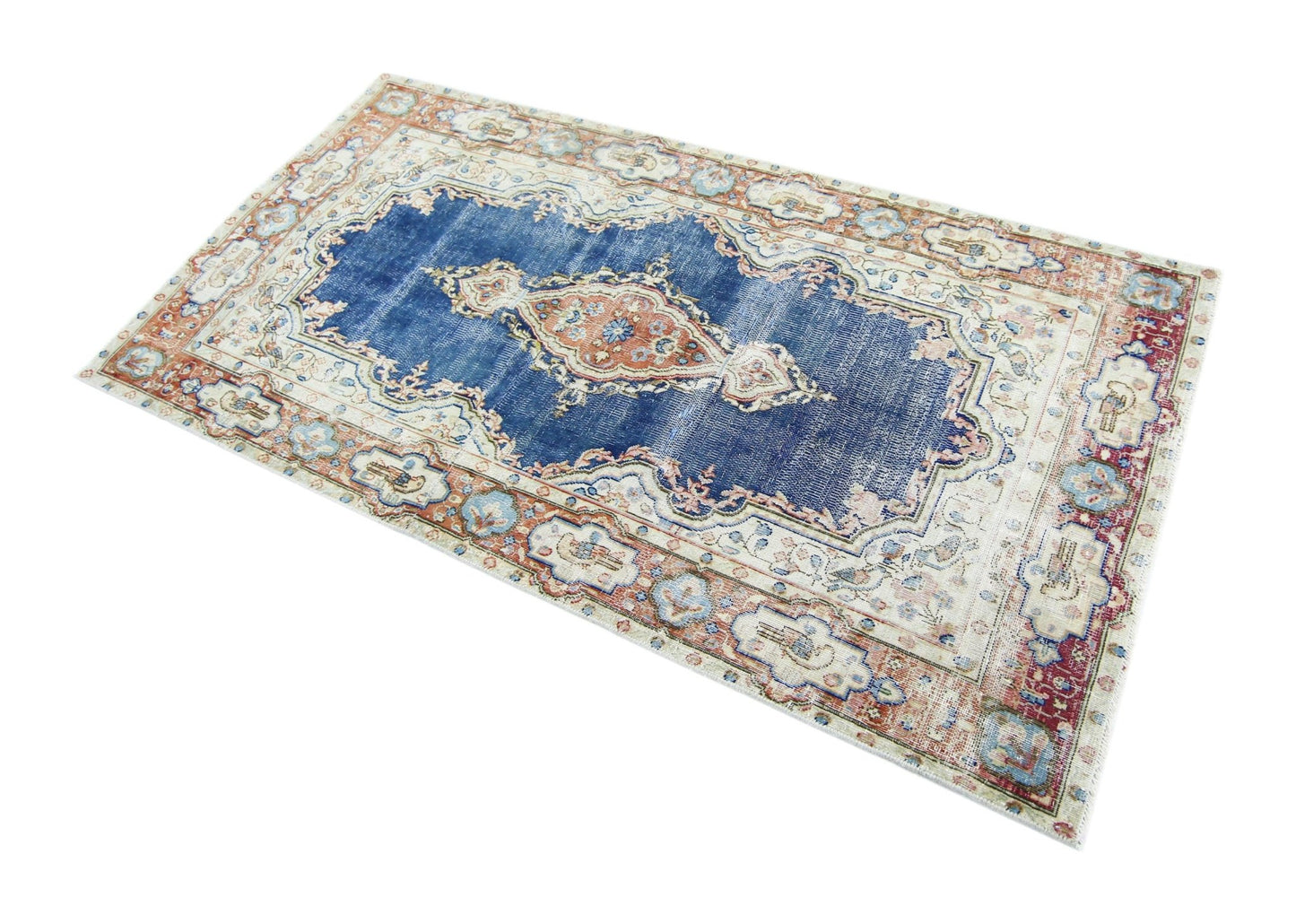 Handmade Vintage Persian Kerman Rug | 174 x 87 cm | 5'8" x 2'10" - Najaf Rugs & Textile