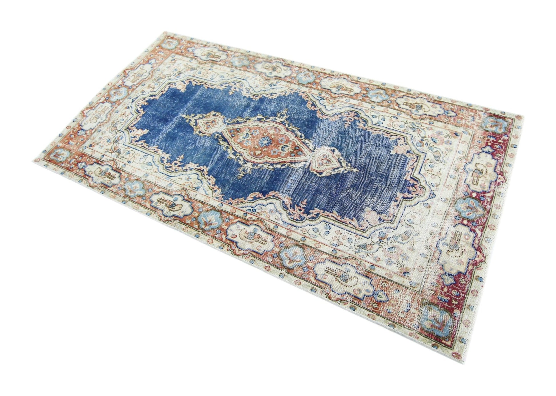 Handmade Vintage Persian Kerman Rug | 174 x 87 cm | 5'8" x 2'10" - Najaf Rugs & Textile