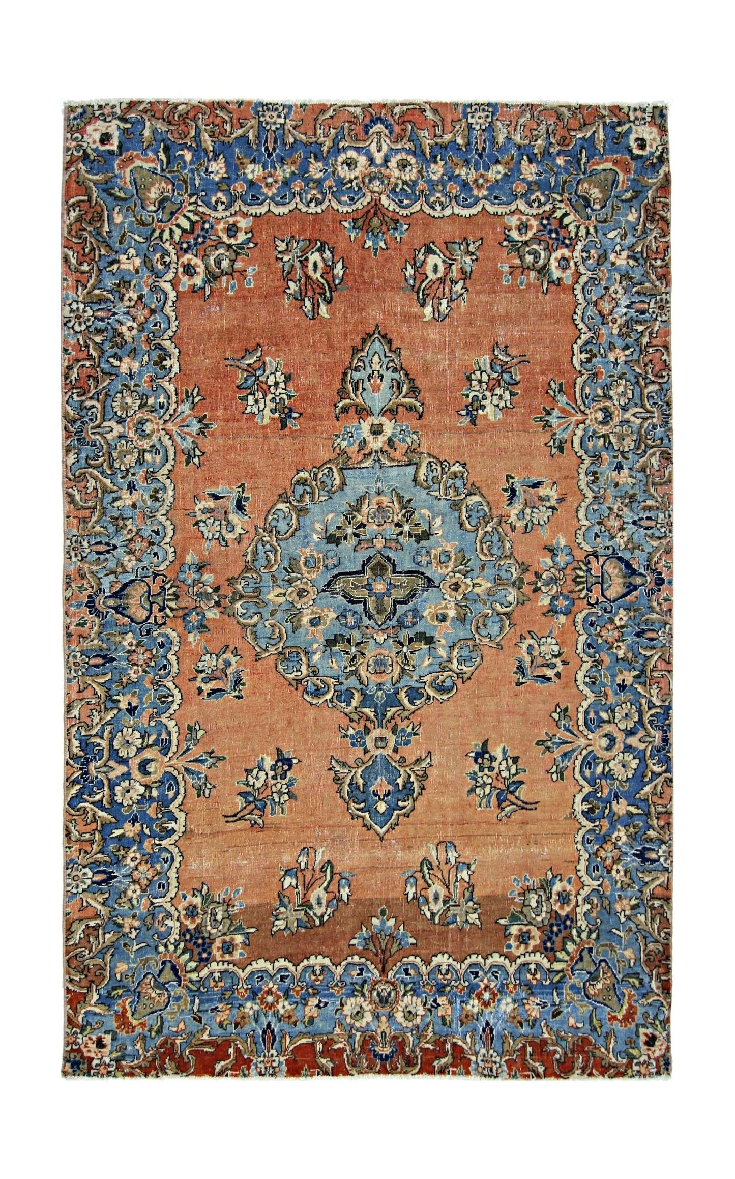 Handmade Vintage Persian Kerman Rug | 175 x 112 cm | 5'9" x 3'8" - Najaf Rugs & Textile