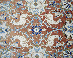 Handmade Vintage Persian Kerman Hunting Rug | 197 x 118 cm | 6'5" x 3'10" - Najaf Rugs & Textile