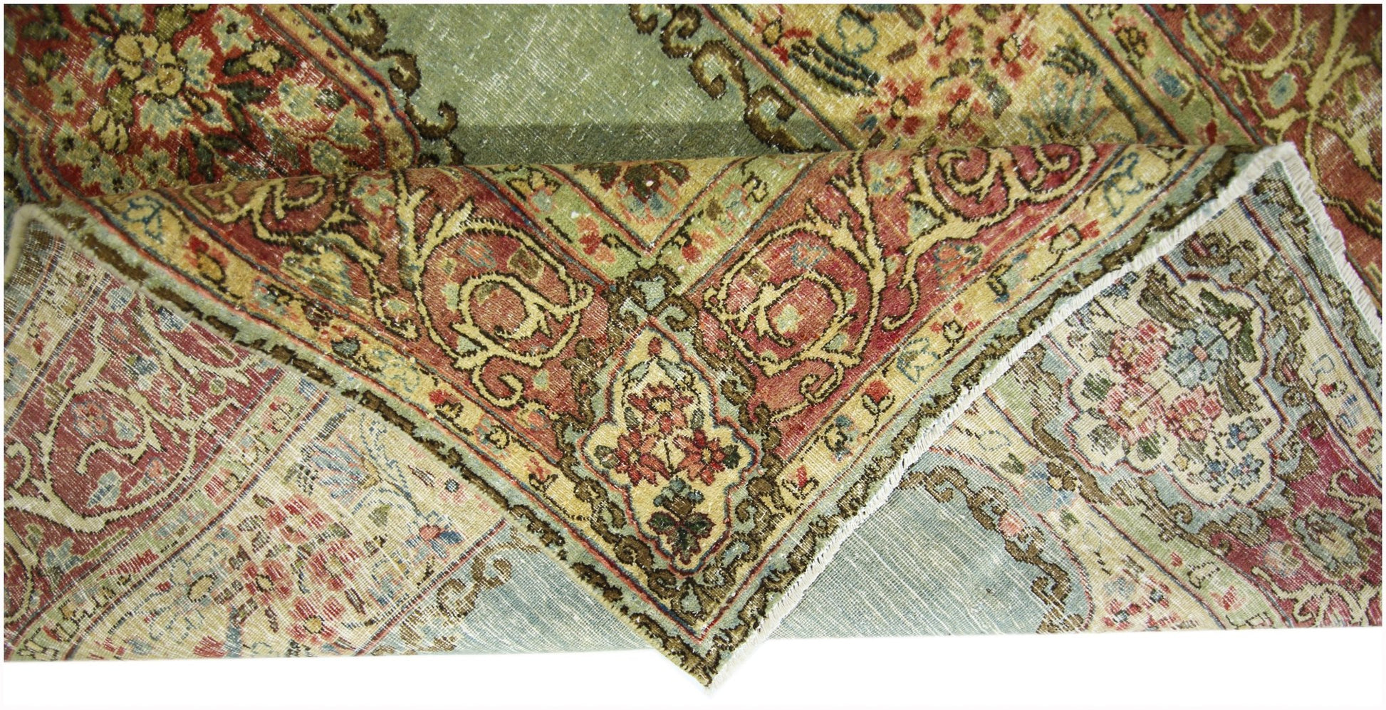 Handmade Vintage Persian Kerman Rug | 203 x 125 cm | 6'8" x 4'1" - Najaf Rugs & Textile
