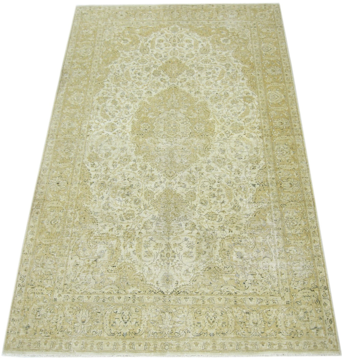 Handmade Vintage Persian Kerman Rug | 213 x 139 cm | 7' x 4'6" - Najaf Rugs & Textile