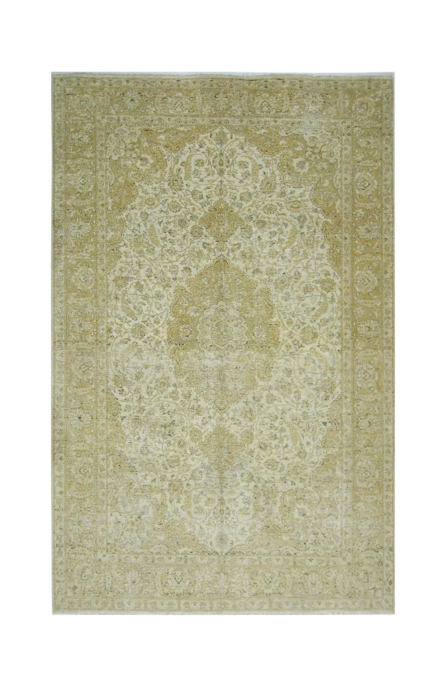 Handmade Vintage Persian Kerman Rug | 213 x 139 cm | 7' x 4'6" - Najaf Rugs & Textile