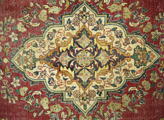Handmade Vintage Persian Kerman Rug | 215 x 144 cm | 7'1" x 4'9" - Najaf Rugs & Textile