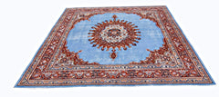 Handmade Vintage Persian Kerman Rug | 219 x 207 cm | 7'2" x 6'9" - Najaf Rugs & Textile