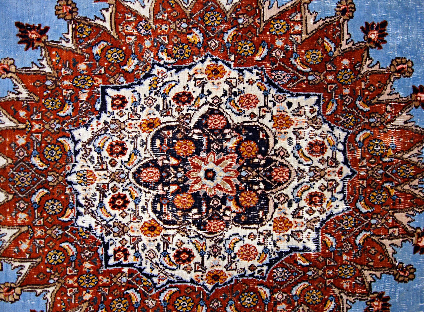 Handmade Vintage Persian Kerman Rug | 219 x 207 cm | 7'2" x 6'9" - Najaf Rugs & Textile