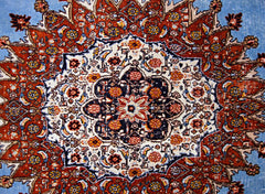 Handmade Vintage Persian Kerman Rug | 219 x 207 cm | 7'2" x 6'9" - Najaf Rugs & Textile