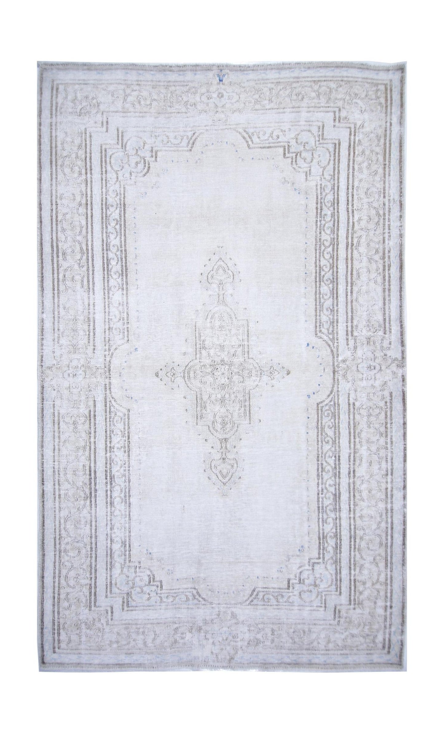 Handmade Vintage Persian Kerman Rug | 238 x 141 cm | 7'9" x 4'8" - Najaf Rugs & Textile